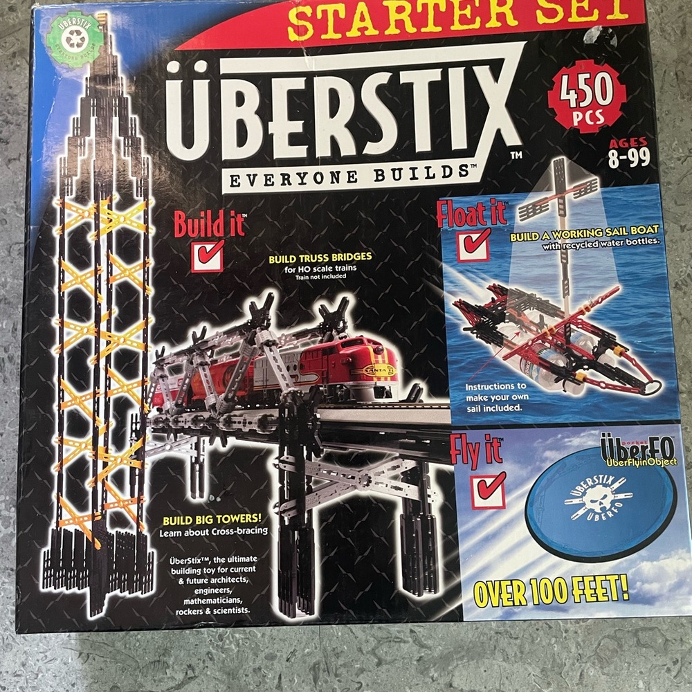 Uberstix 450 pcs Starter Set Kids Building Toy